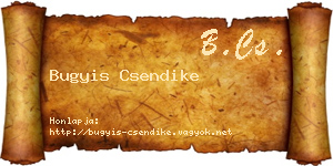 Bugyis Csendike névjegykártya